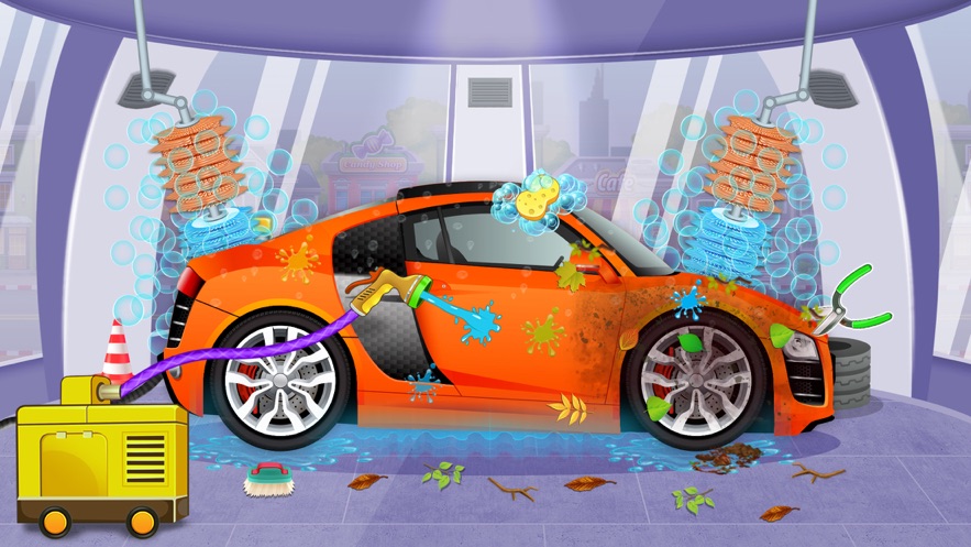 超级汽车清洗站游戏图1