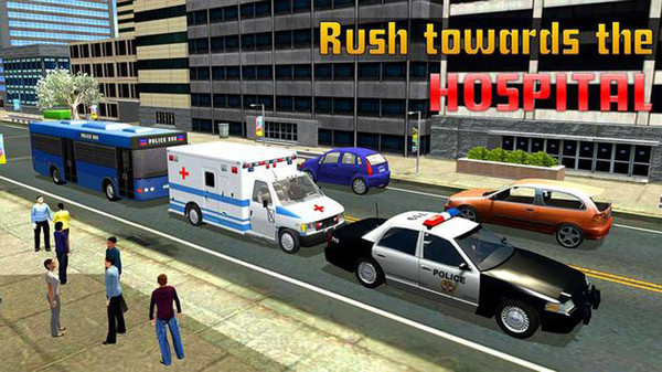 警方救护车救援游戏 screenshot 3