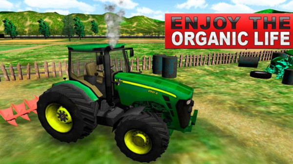 绿色农场拖拉机模拟器游戏 screenshot 2