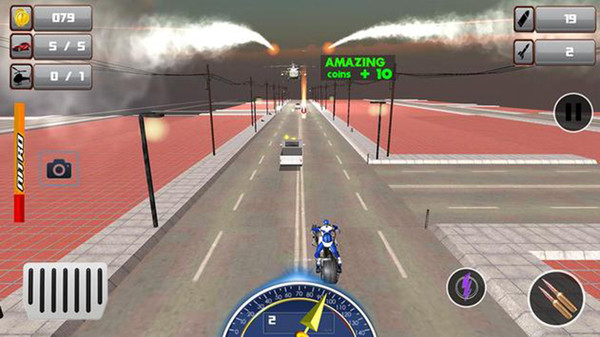 警察自行车机器人射击游戏 screenshot 1