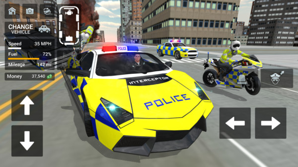警车驾驶骑摩托车游戏 screenshot 3