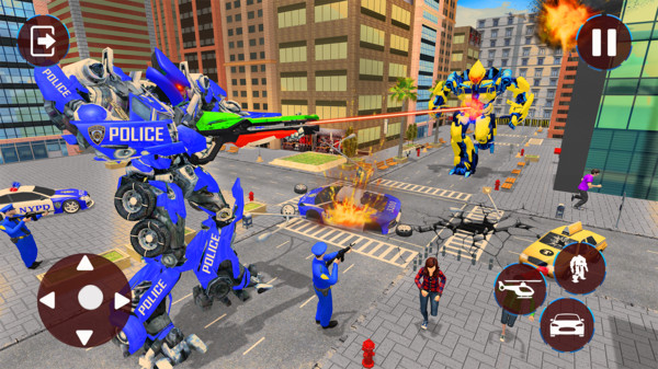 警察直升机机器人游戏 screenshot 4