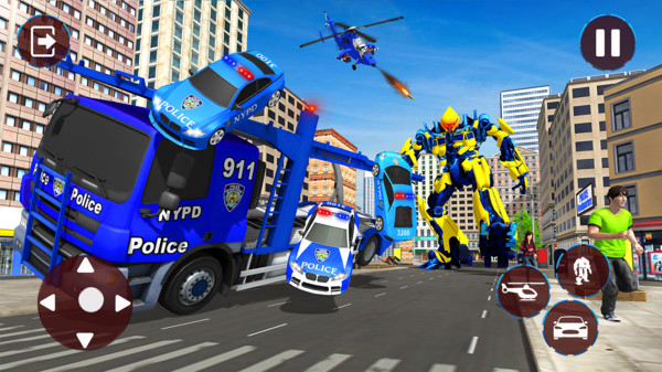 警察直升机机器人游戏 screenshot 2
