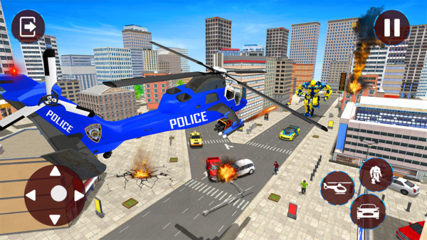 警察直升机机器人游戏 screenshot 3