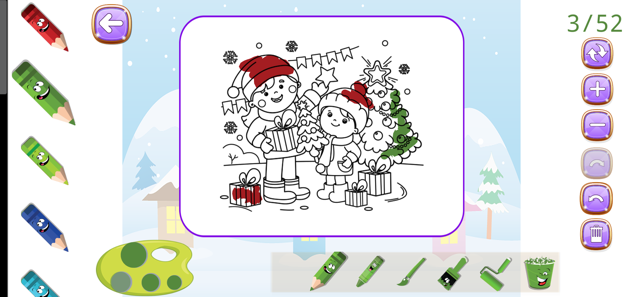 圣诞老人涂色书游戏 screenshot 1