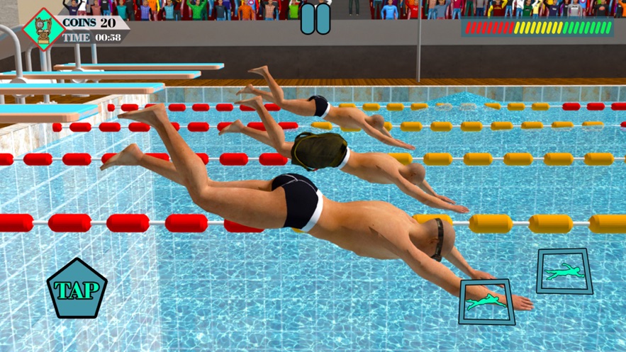 夏季运动游泳比赛游戏 screenshot 4