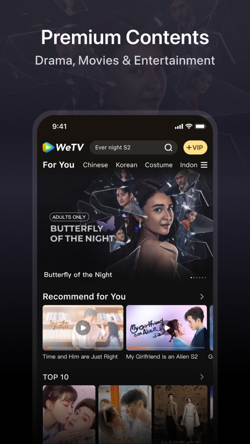 WeTV app screenshot 2