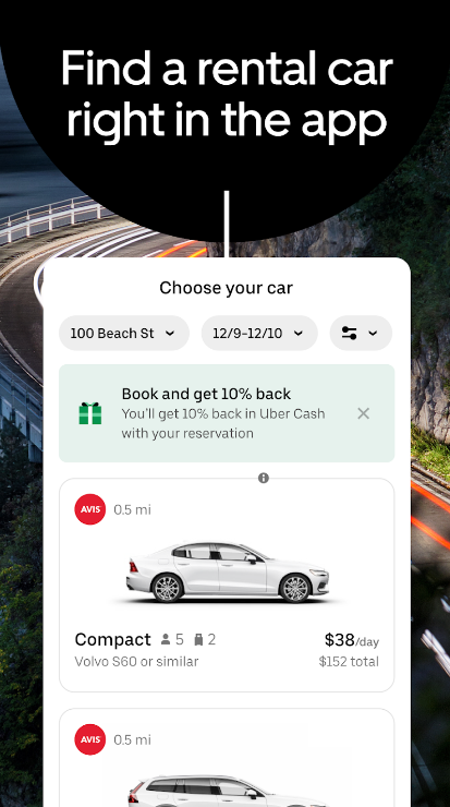 Uber app download free for android mobile phone screenshot 2