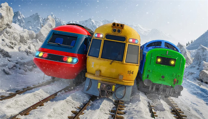 雪地上坡火车驾驶模拟游戏图2